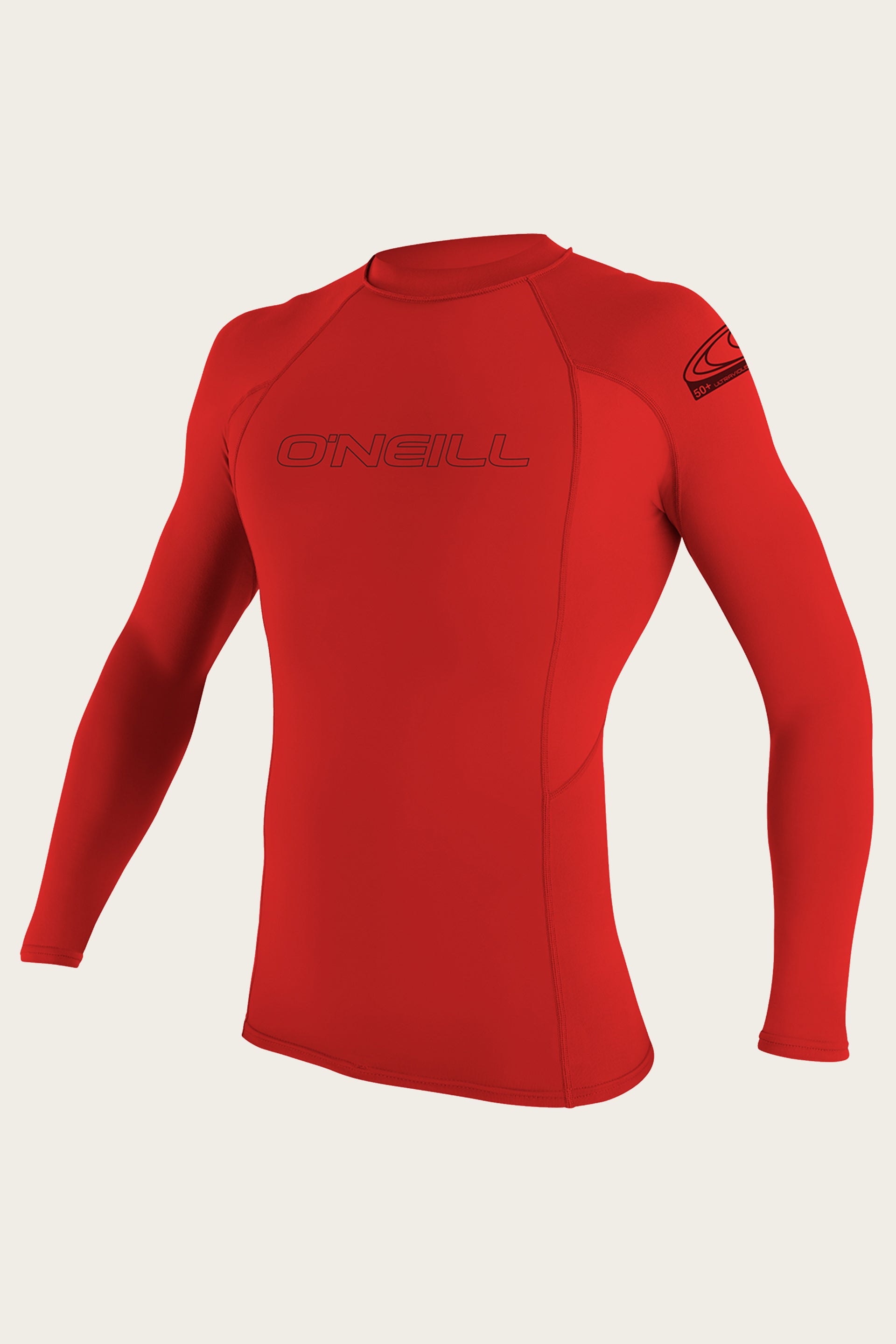 Youth Basic Skins 50+ L/S Rash Guard - Red | O'Neill