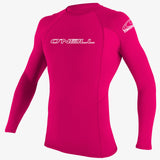 Youth Basic Skins 50+ L/S Rash Guard - Watermelon | O'Neill