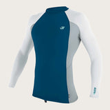 Premium Skins L/S Rash Guard - Ultrablu/Coolgry/Wht | O'Neill