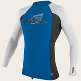 Youth Premium Skins L/S Rash Guard - Ocean/Blk/Wht | O'Neill