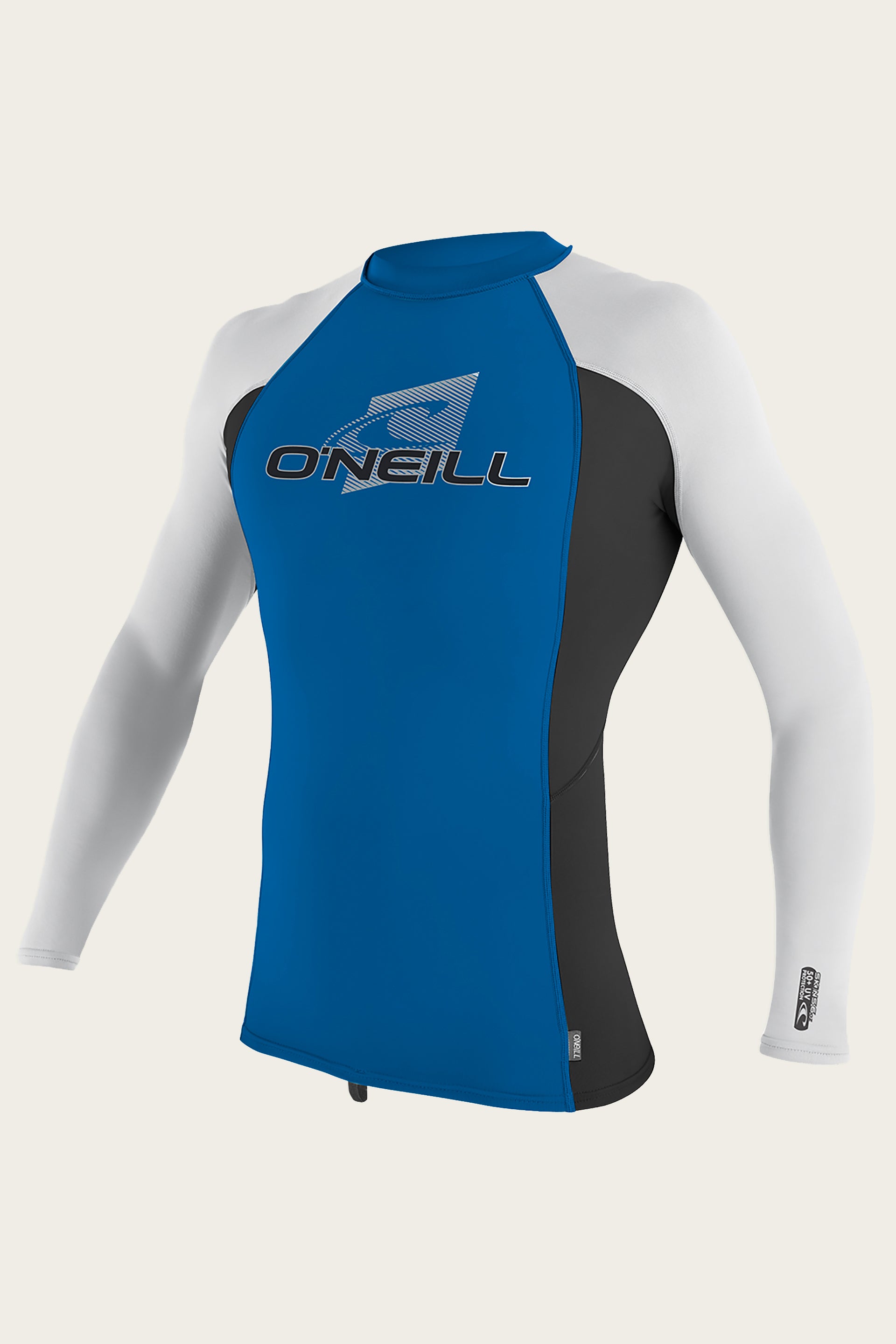 Youth Premium Skins L/S Rash Guard - Ocean/Blk/Wht | O&#39;Neill
