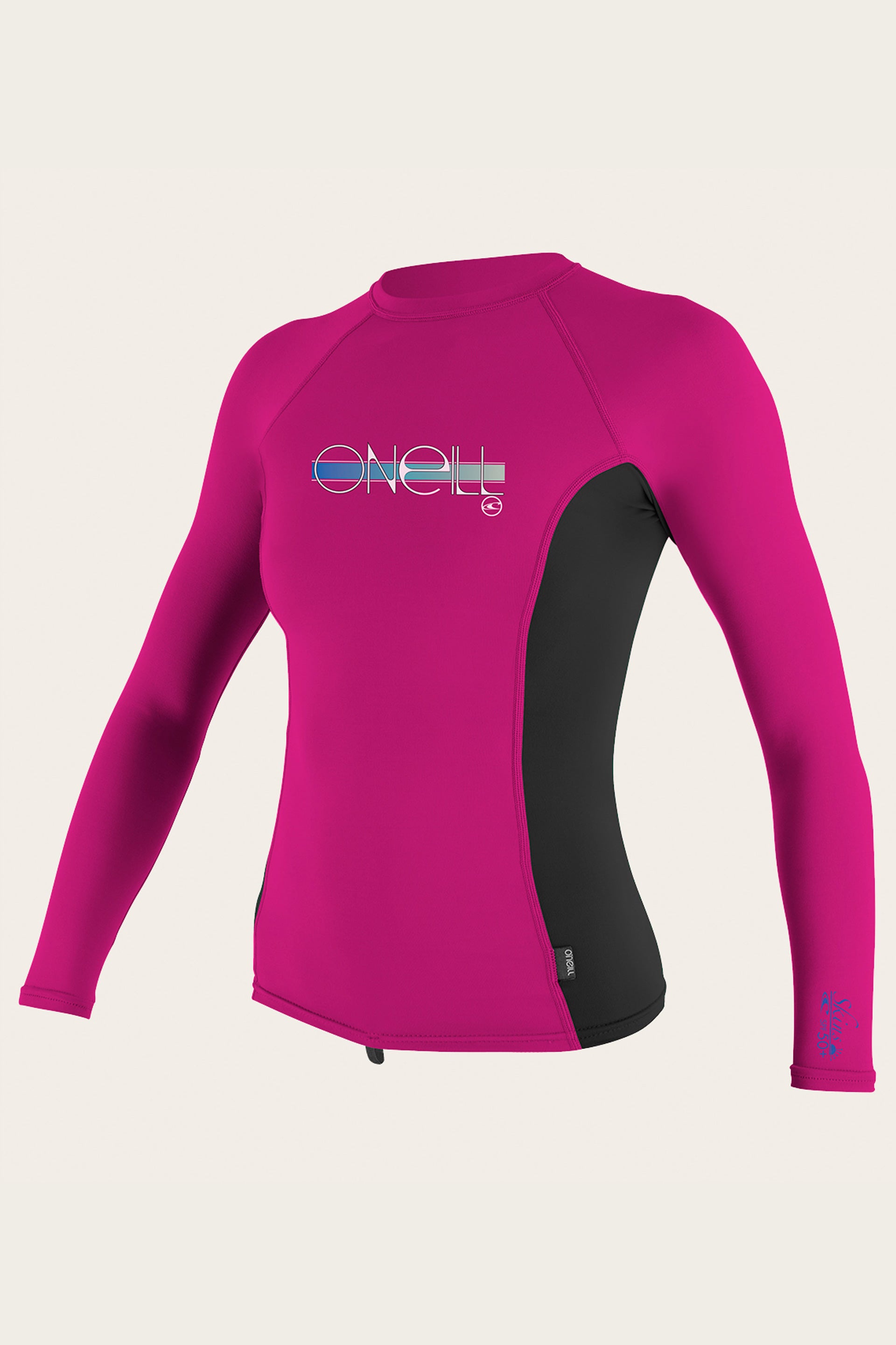 Girl's Premium Skins L/S Rash Guard - Berry/Blk/Berry | O'Neill