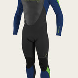 Youth Epic 3/2Mm Back Zip Full Wetsuit - Black/Navy/Dglo | O'Neill