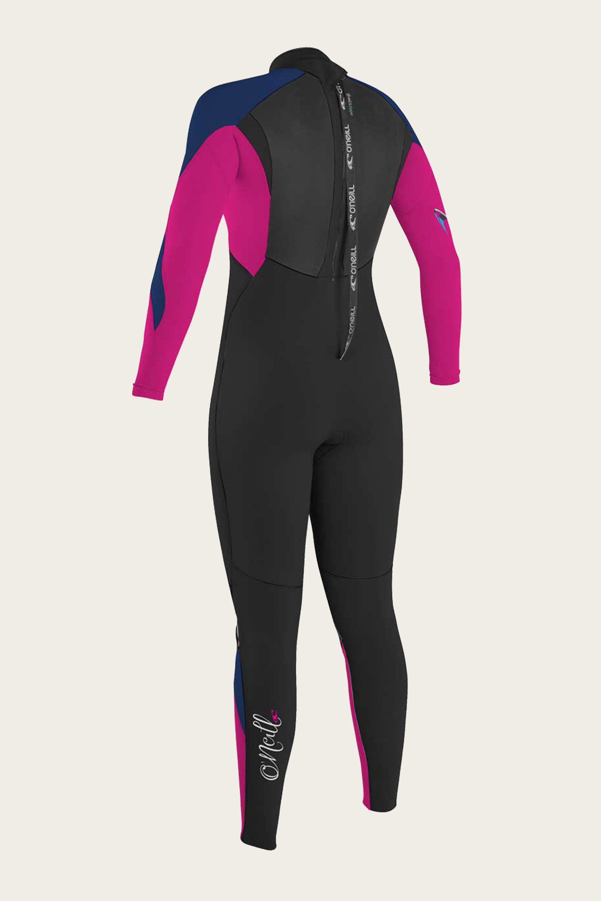 Girl's Epic 3/2Mm Back Zip Full Wetsuit - Blk/Bry/Nv | O'Neill