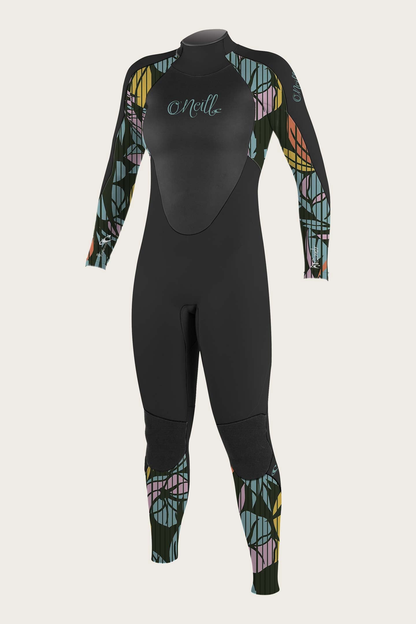 Girls Epic 4/3Mm Back Zip Full Wetsuit - Blk/Bay/Bk | O'Neill