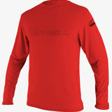 Youth Basic Skins 50+ L/S Sun Shirt - Red | O'Neill