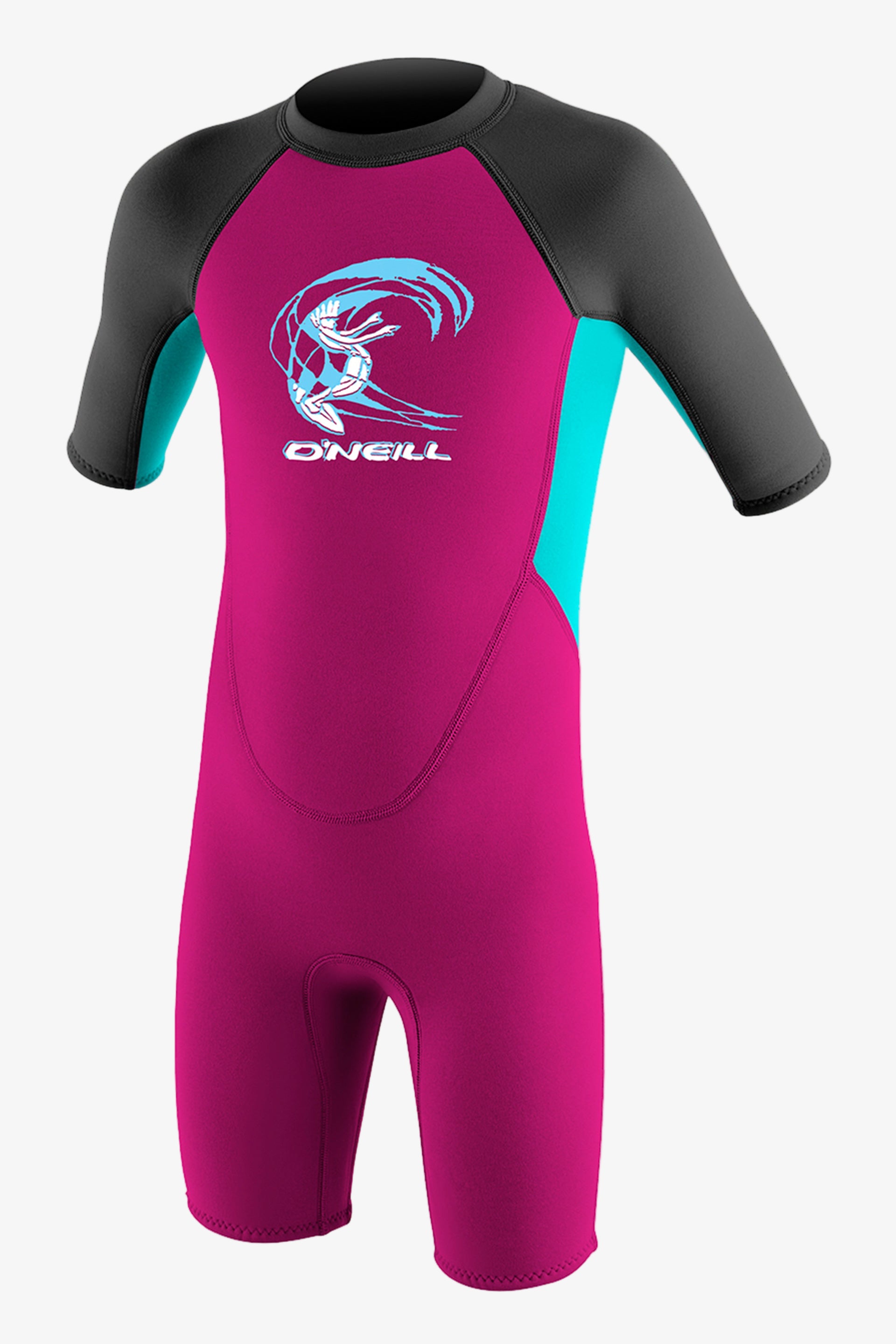 Toddler Reactor Ii 2Mm Back Zip S/S Spring Wetsuit - Bry/Aqua | O'Neill
