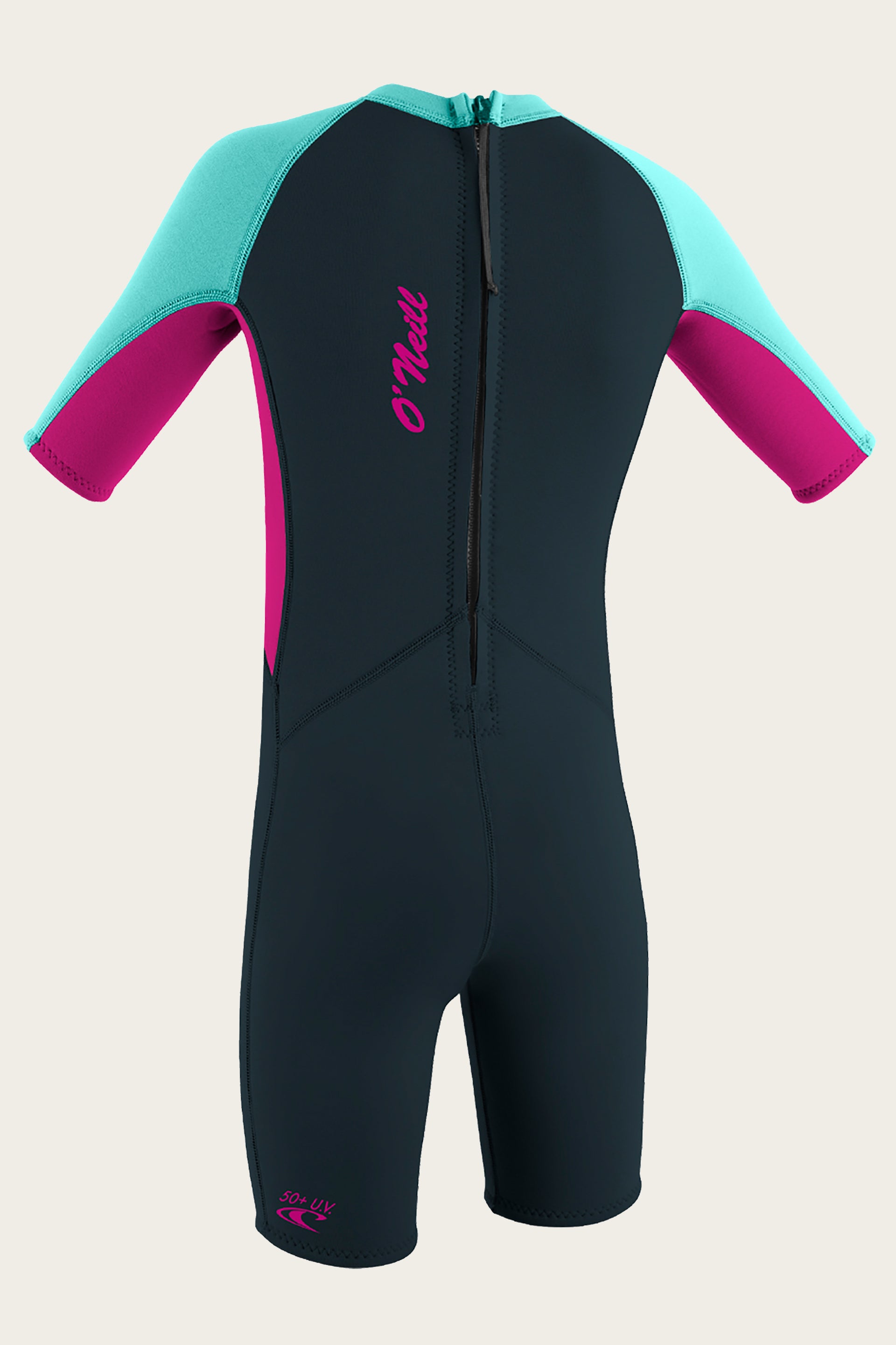 Toddler Reactor Ii 2Mm Back Zip S/S Spring Wetsuit - Slate/Berry/Seaglass | O'Neill