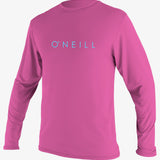 Youth Basic Skins 30+ L/S Sun Shirt - Fox Pink | O'Neill