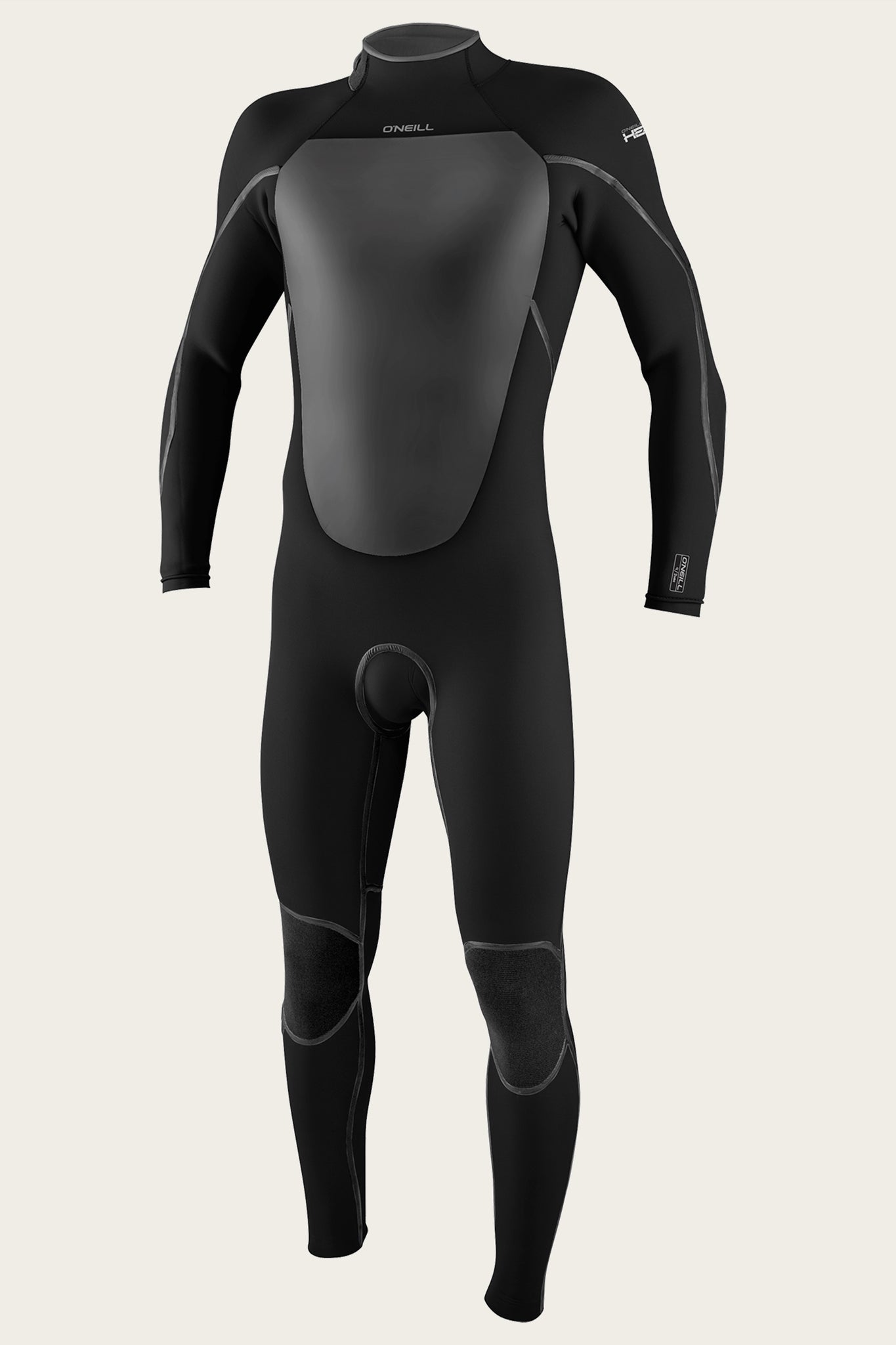 Heat 4/3Mm Back Zip Full Wetsuit - Black/Black | O'Neill