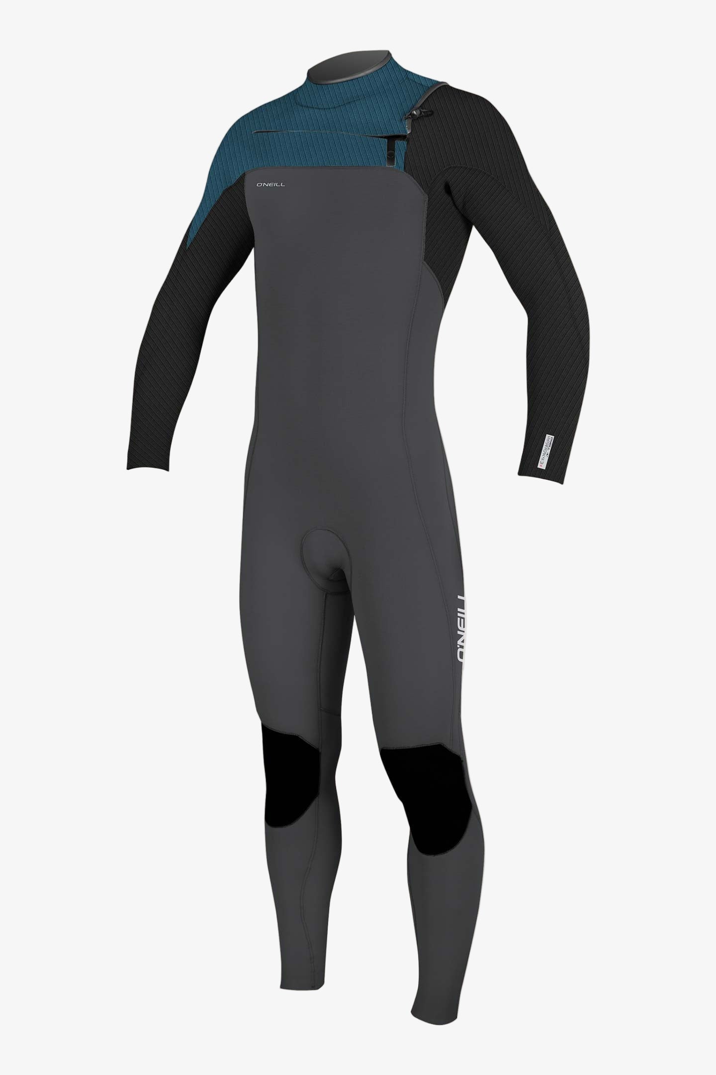Youth Hyperfreak 4/3+Mm Chest Zip Full Wetsuit - Gn/Blk/Blu | O'Neill