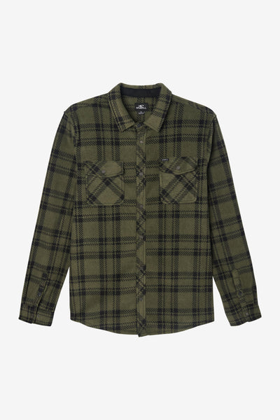Glacier Plaid Superfleece Flannel Shirt - Dark Olive | O'Neill