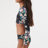 Girl's Rosetta Long Sleeve Crop Top Swim Set