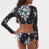 Girl's Rosetta Long Sleeve Crop Top Swim Set