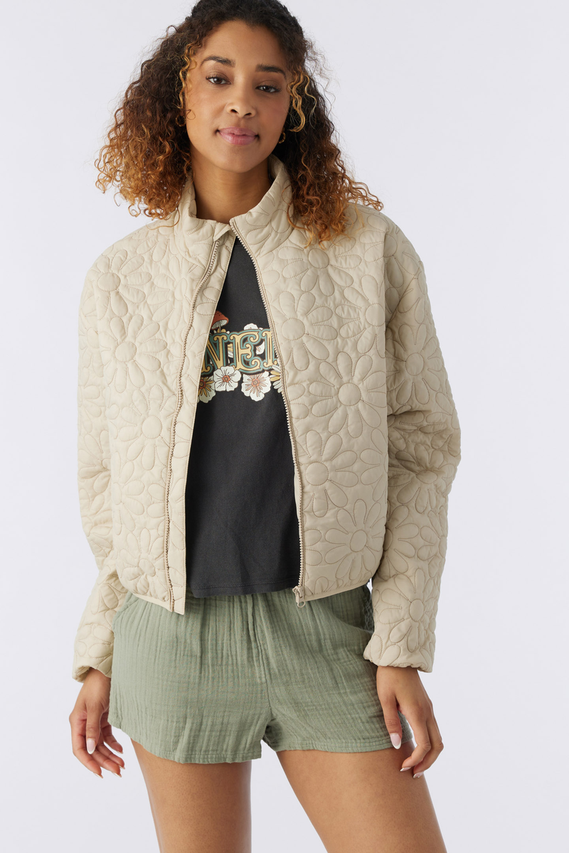 O'Neill Quilted Maglione Uomo – Manica Lunga, Girocollo, Vestibilità Rilassata, Misto Poliestere, Betulla