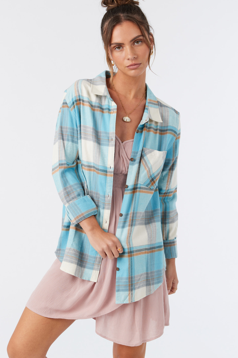 Logan Flannel Top Winter White O Neill