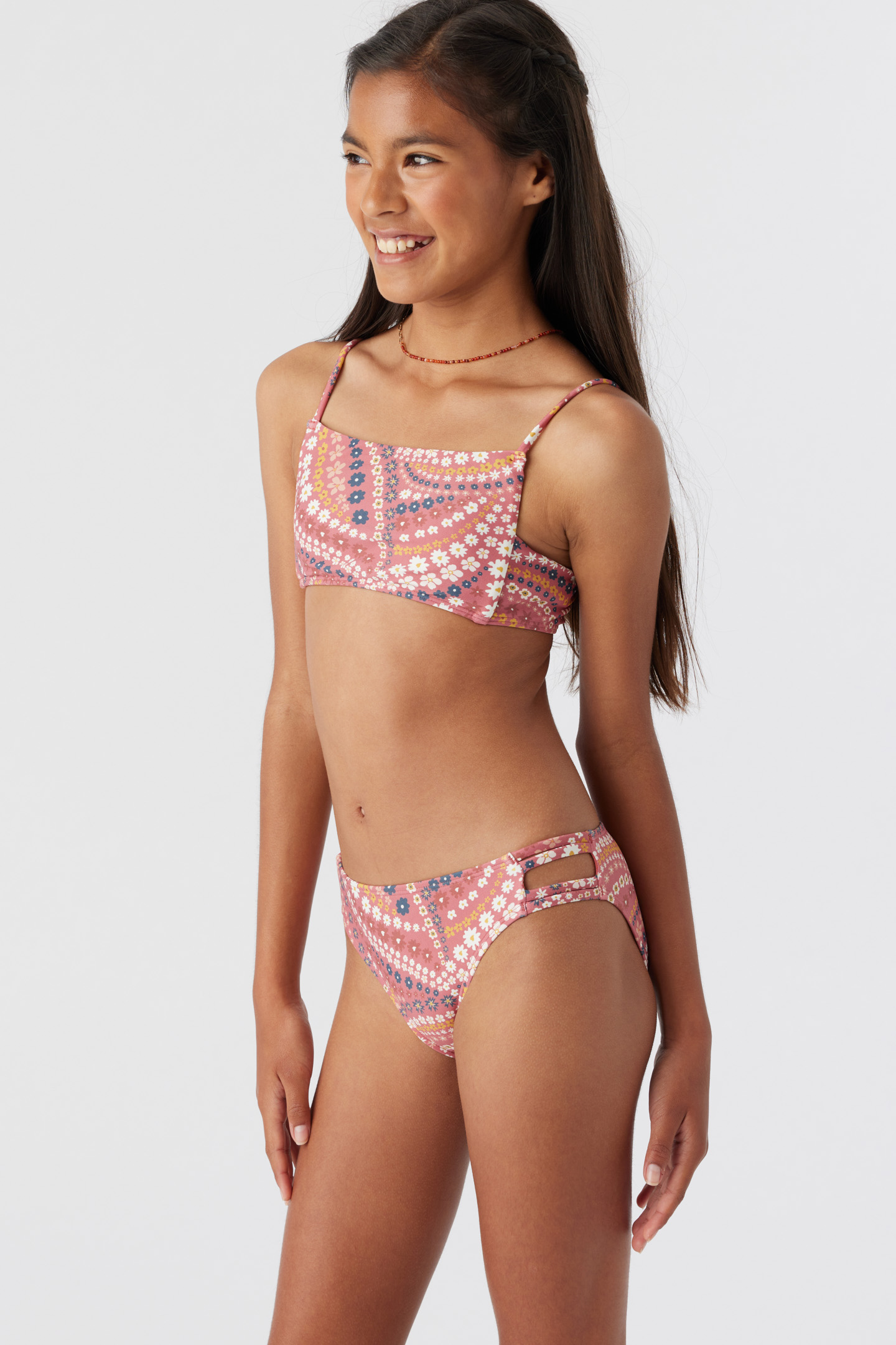 GIRL'S MEADOWMIST SQUARE NECK SWIM SUIT