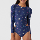 Girl's Garden Floral Cut Out Surf Suit