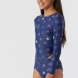 Girl's Garden Floral Cut Out Surf Suit