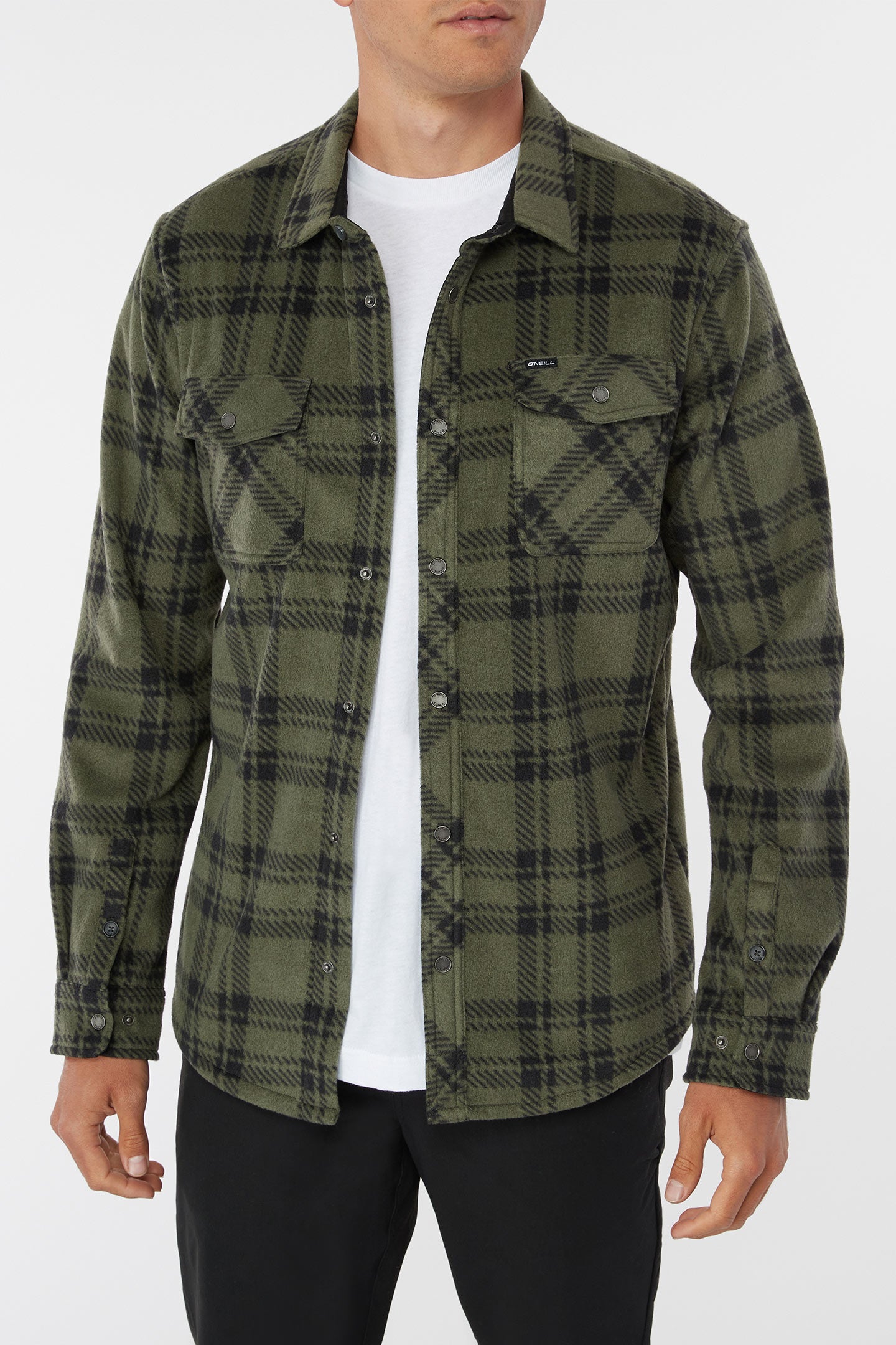 Glacier Plaid Superfleece Flannel Shirt - Dark Olive | O'Neill