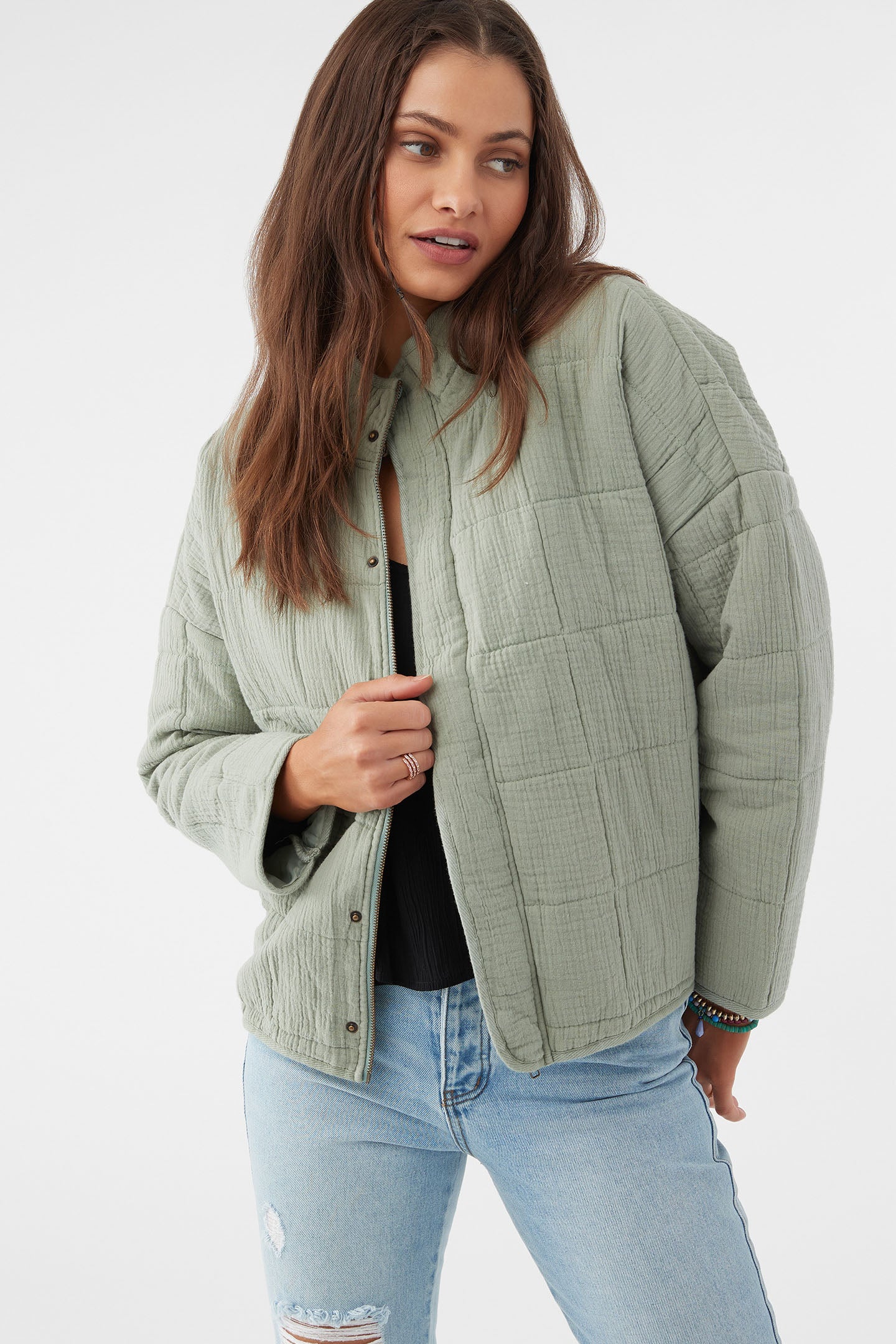 Mabeline Quilted Jacket - Basil | O'Neill