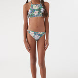 Girl's Bellamy Floral Braided High Neck Swim Set