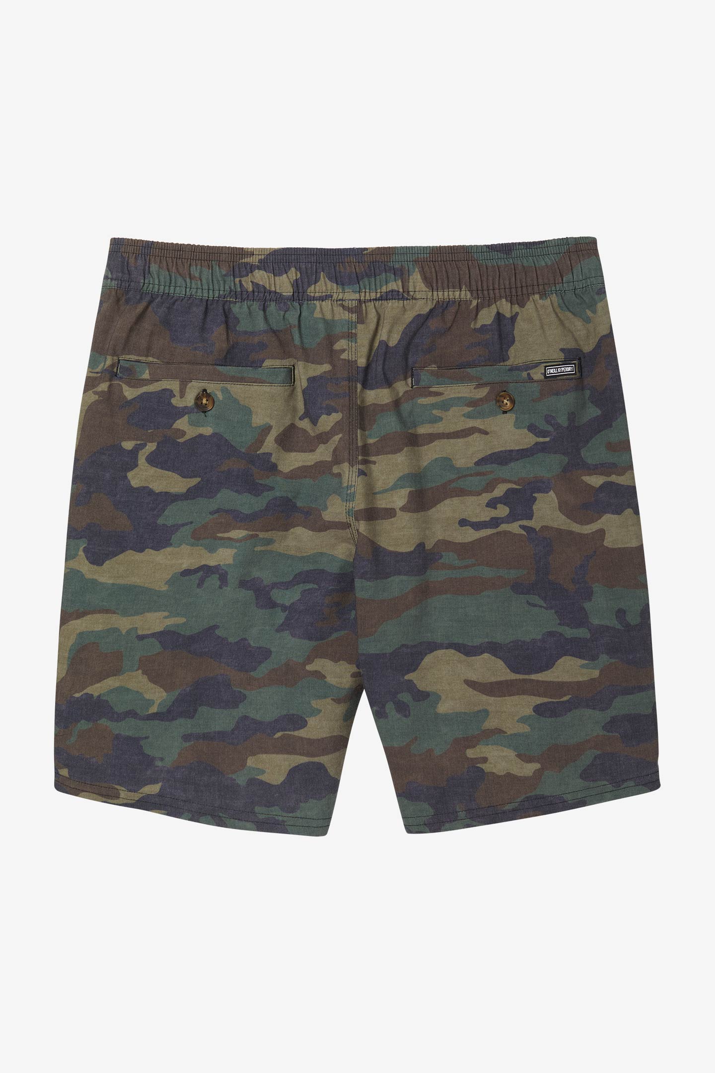 STOCKTON PRINT ELASTIC WAIST 18" HYBRID SHORTS