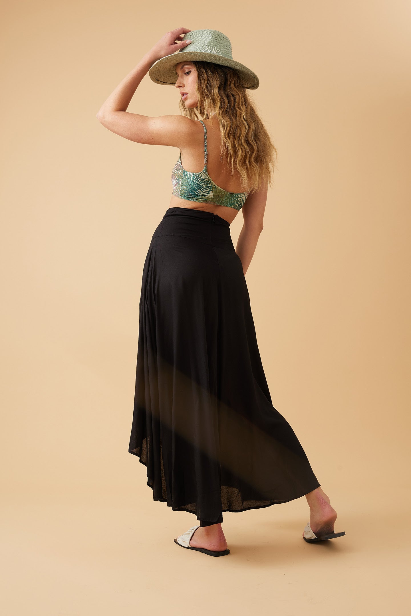 AMBROSIO HIGH-LOW MAXI SKIRT