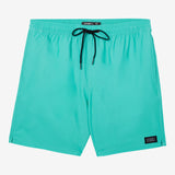 Hermosa Solid Crew Elastic Waist 17" Swim Trunks