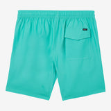 Hermosa Solid Crew Elastic Waist 17" Swim Trunks