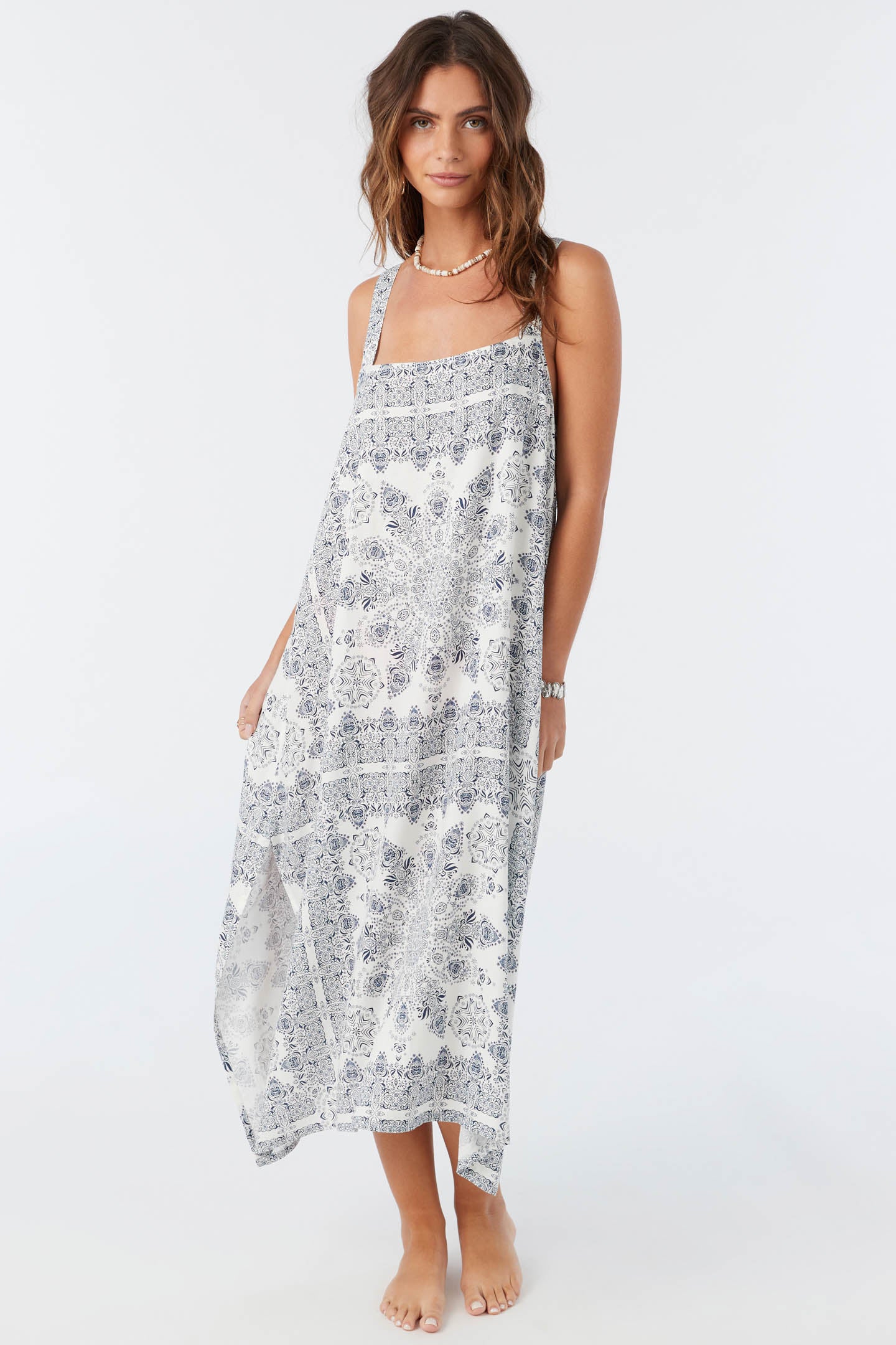 MIRANDA FRANCIS MIDI COVER-UP DRESS