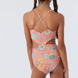 Girl's Belize Floral Knot Front One-Piece