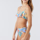 Girl's Nina Abstract Ruffle Bralette Swim Set