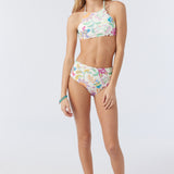 Girl's Villa Floral Braided Strap Hi-Neck Swim Set