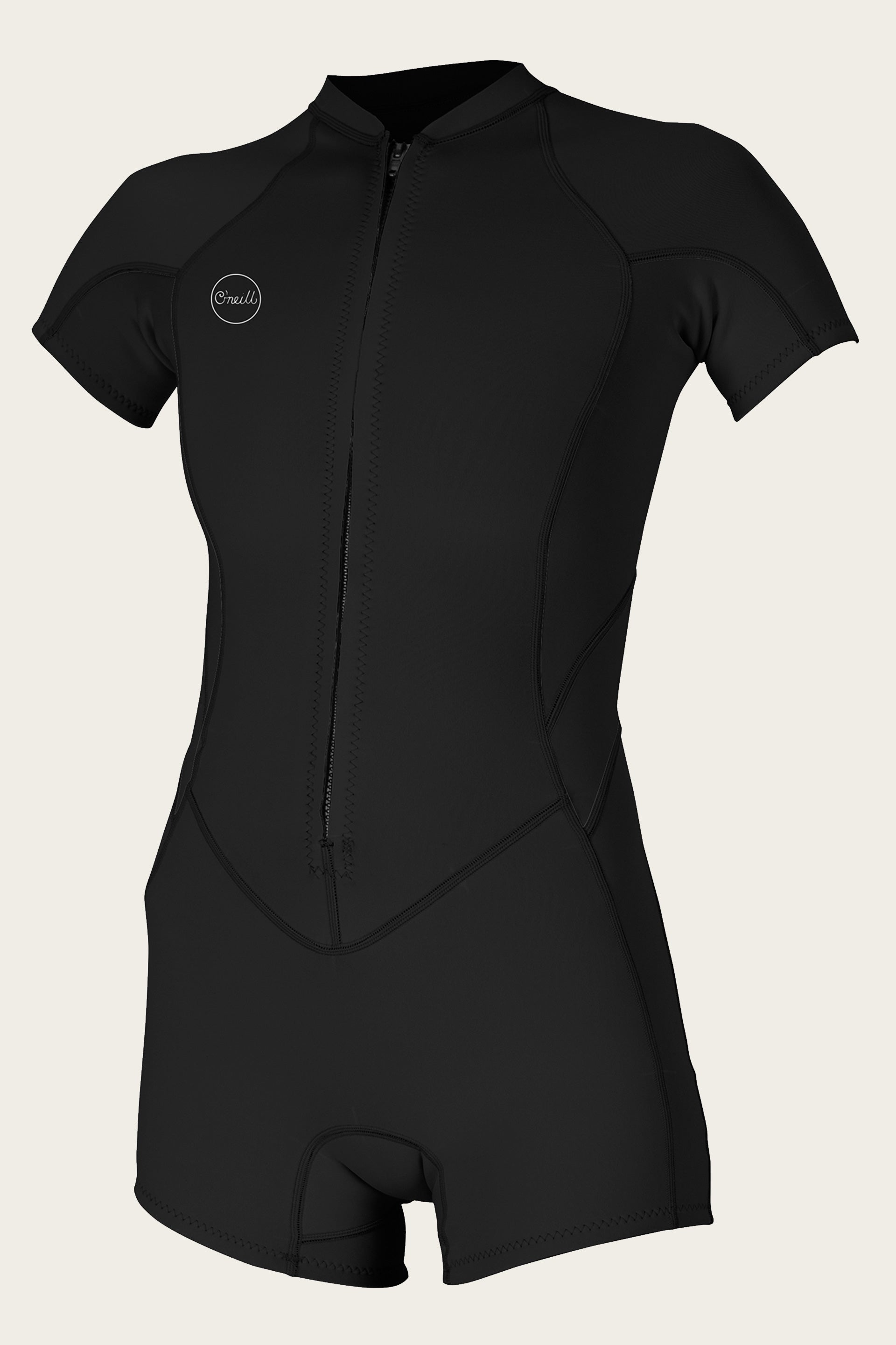 Women's Bahia 2/1Mm Front Zip S/S Spring Wetsuit - Black | O'Neill