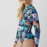Girl's Abbie Floral Long Sleeve Surf Suit