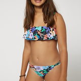 Girl's Abbie Floral Ruffle Bralette Swim Set