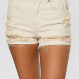 Angus Bone Denim Shorts