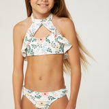 Girl's Arabella Floral Hi-Neck Top Swim Set
