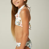 Girl's Arabella Floral Hi-Neck Top Swim Set