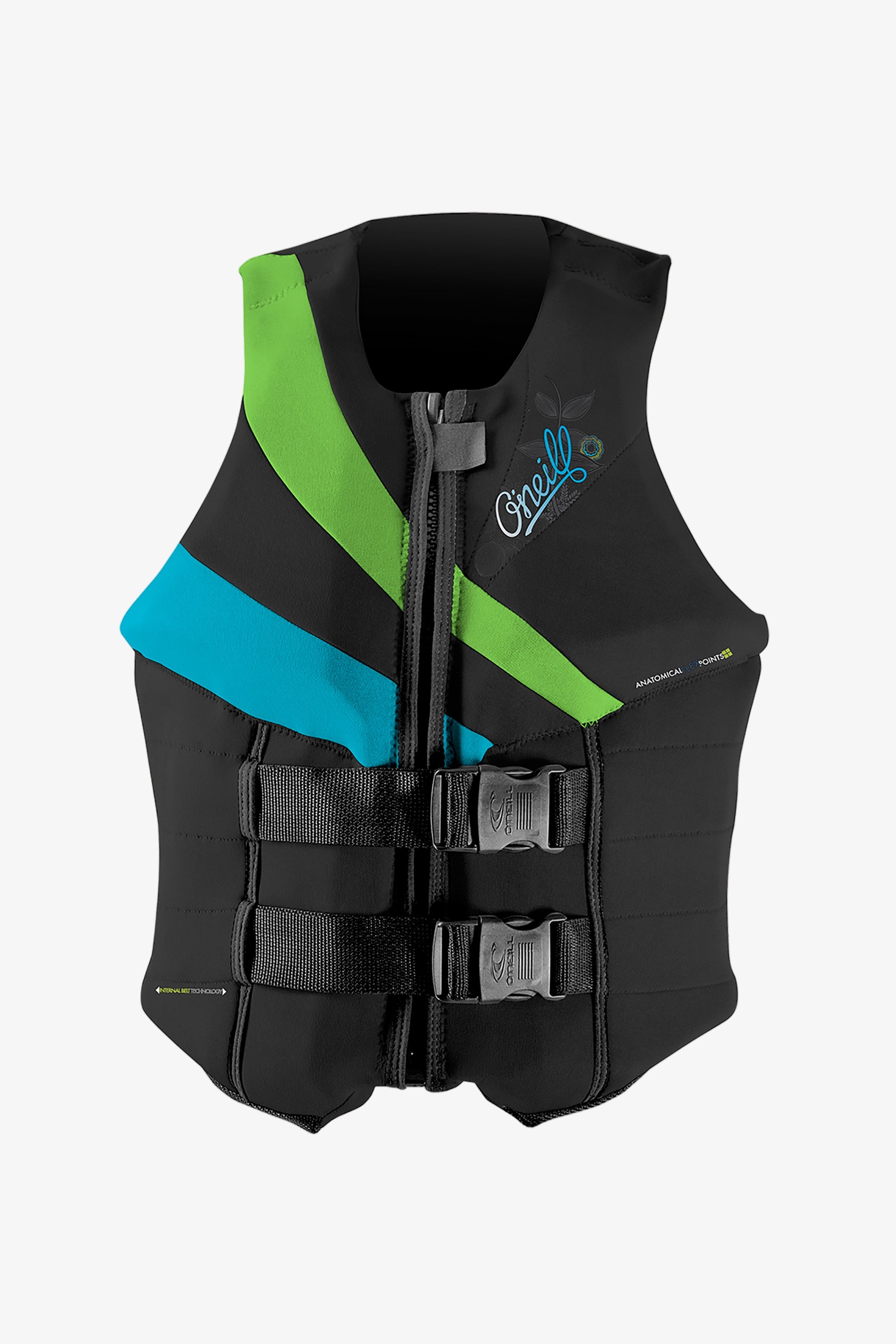 Women's Siren Uscg Vest - Blk/Dayglo/Turq | O'Neill
