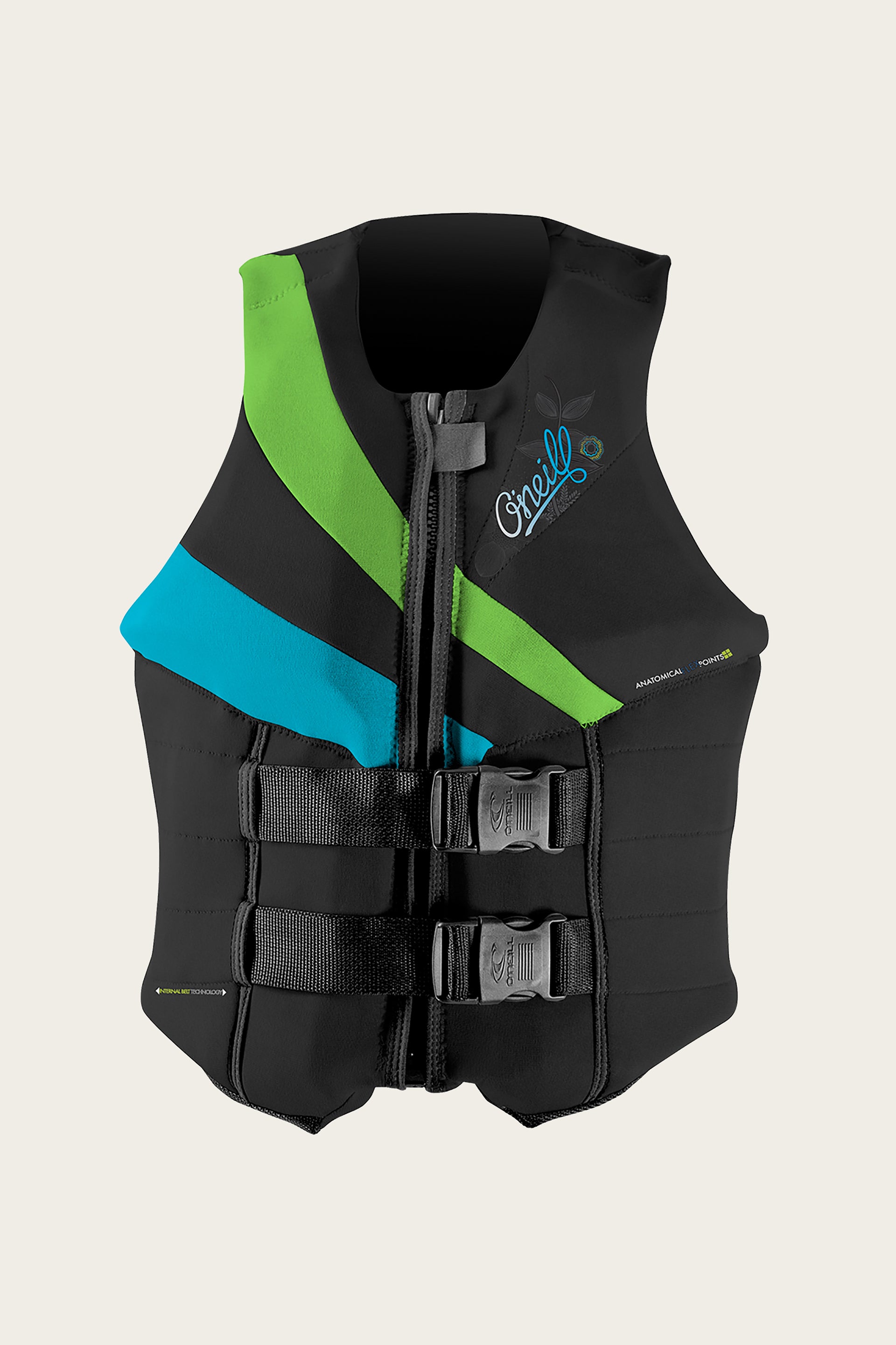 Women's Siren Uscg Vest - Blk/Dayglo/Turq | O'Neill