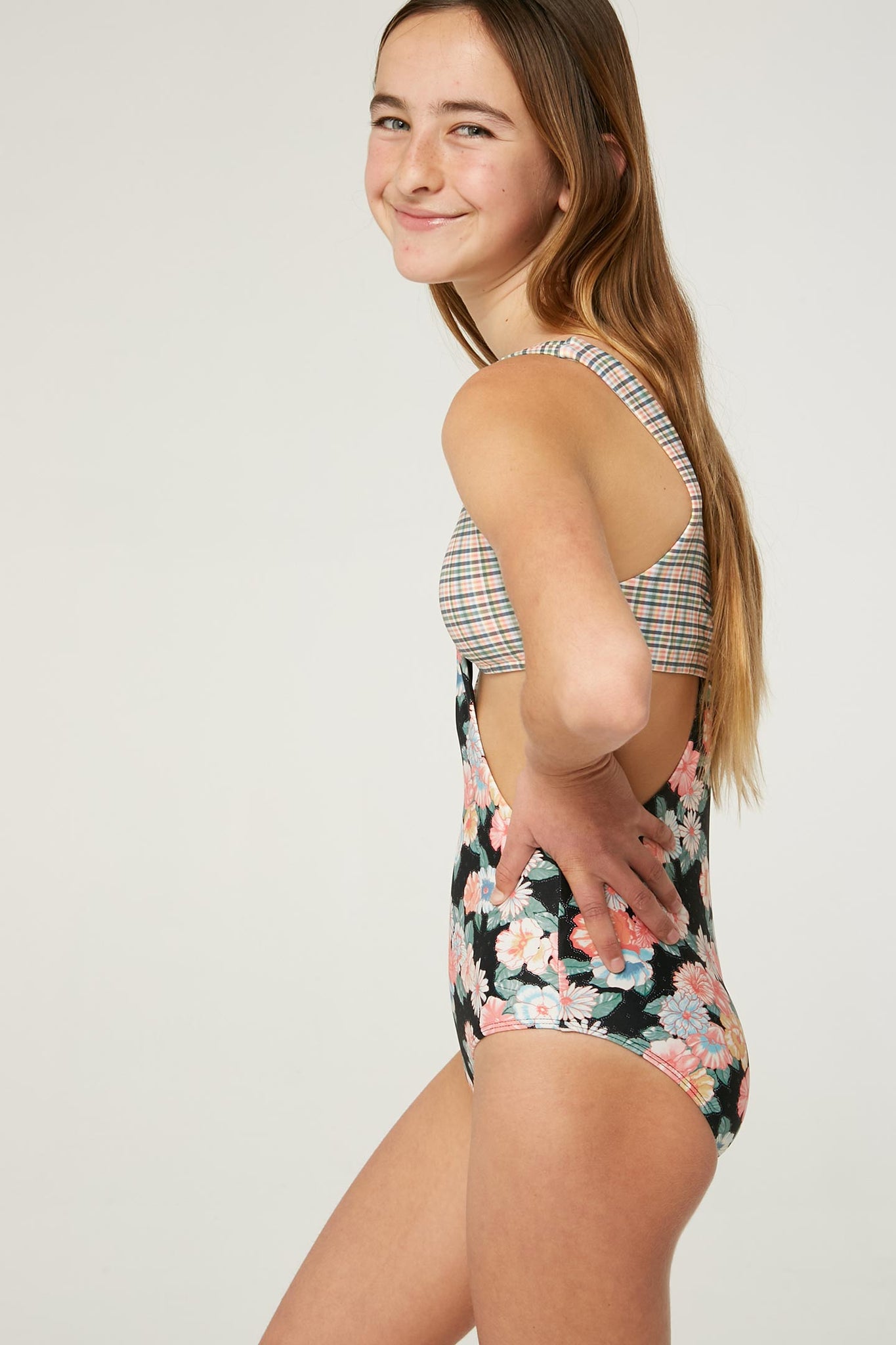 GIRL'S EMILIE FLORAL ONE PIECE