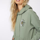 Flower Morph Hooded Pulover Fleece