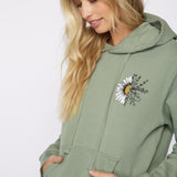 Flower Morph Hooded Pulover Fleece