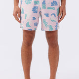 Hermosa Elastic Waist 17" Swim Trunks