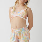 Girl's Lane Printed Stretch 2" Boardshorts