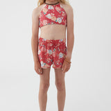 Girl's Lane Printed Stretch 2" Boardshorts