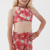 Girl's Lane Printed Stretch 2" Boardshorts