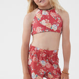 Girl's Lane Printed Stretch 2" Boardshorts